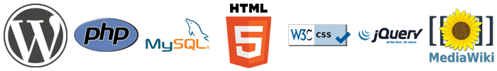 Wordpress PHP MySQL HTML5 CSS jQuery MediaWiki