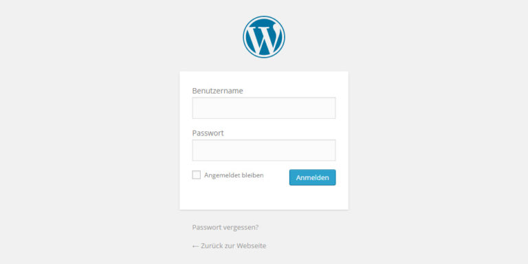 WordPress Login ins Backend unter wp-login.php